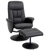 Image de HOMCOM - Fauteuil de Relaxation - PU - 76x81x101cm - Noir