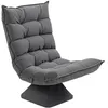 Image de HOMCOM - Fauteuil lounge - Tissu en velours microfibre - 62x70x95cm - Gris