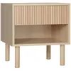 Image de HOMCOM - Table de chevet - Panneaux de particules - 47x47x50cm - Bois naturel