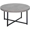 Image de Table basse ronde - HOMCOM - effet béton ciré piètement croisé décoration salon - bois métal - Ø 80x45cm