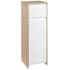 Image de Meuble de salle de bain - kleankin - armoire rangement 1 tiroir 1 placard mobilier intérieur - bois - 326x30x90cm - blanc