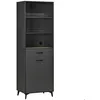 Image de HOMCOM - Meuble de rangement - Panneaux de particules - 60x42x180cm - Gris