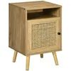 Image de HOMCOM - Table de chevet - Panneaux de particules - 39x35x60cm - Bois naturel
