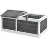 Image de PawHut - Enclos pour petit animal de compagnie - Bois de sapin - 86x54x43cm - Gris foncé