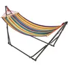 Image de Hamac de Jardin Outsunny Acier 270x100x94cm multicolore
