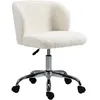 Image de HOMCOM - Chaise de bureau - Polyester - 57x58x83cm - Blanc