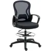 Image de Fauteuil de bureau Vinsetto Tissu en maille 59x65x124cm Noir