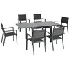 Image de Outsunny - Ensemble de salon de jardin - Aluminium - 180x89x74cm - Gris foncé