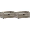Image de HOMCOM - Table de chevet - Panneau de particules - 40x30x19.5cm - Gris