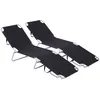 Image de Bain de Soleil - Outsunny - Métal - 187x55x24cm - Noir