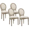 Image de Ensemble de chaises de salle à manger - HOMCOM - Bois de caoutchouc - 49x56x96cm - Beige