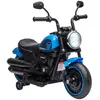 Image de Moto électrique pour enfants - HOMCOM - 3 km/h 6V phare LED - charge max. 25 kg - 2 roues dentraînement - moteur puissant - bleu