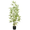Image de Plante artificielle Bambou - HOMCOM - hauteur 120 cm avec pot - décoration interieur très réaliste