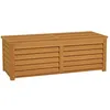 Image de Coffre de rangement - Outsunny - extérieur jardin 176 L avec poignée stockage bois - bois - 130x50x45cm - naturel