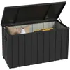 Image de Coffre de rangement - Outsunny - 125.5x61.5x70cm - Acier - gris