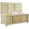 Image de Outsunny - Coffre de rangement - Bois de sapin - 120x55x45cm - Bois naturel