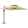 Image de Outsunny - Parasol déporté - Aluminium - 297x297x264cm - Beige