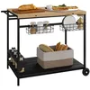 Image de Outsunny - Desserte de jardin - Acier - 97.5x65x81cm - Bois naturel