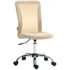 Image de Chaise de bureau Vinsetto ergonomique hauteur réglable piètement chromé pivotant 360° revêtement maille beige