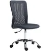 Image de Chaise de bureau Vinsetto ergonomique hauteur réglable piètement chromé pivotant 360° revêtement maille gris foncé