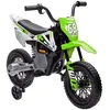 Image de Moto électrique pour enfant - AIYAPLAY - de 3 à 6 ans - 2 moteurs 12V vitesse max. 5 km/h - roues dentraînement - musique - vert