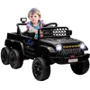 Image de Voiture électrique enfant - AIYAPLAY - modes 4x4 et 2x2 - avec télécommande 2.4Ghz 2 moteurs 12 V remorque arrière remorque - noir