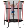 Image de Trampoline pour enfant - HOMCOM - filet de sécurité 6 poteaux rembourrés - charge max. 50 kg - Ø 163 x 19 m - rouge noir