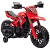 Image de Moto cross électrique pour enfants 3-8 ans - AIYAPLAY - batterie 6 V 2 moteurs klaxon et roues dentraînement charge 30KG - rouge