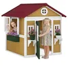 Image de Cabane enfant extérieur - Outsunny - avec porte fenêtres et jardinières - 114 x 1264 x 135 cm - Beige