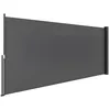 Image de Store latéral - Outsunny - rétractable - 3 x 14 m - structure en aluminium - polyester anti-UV haute densité 180 g/m² - gris foncé