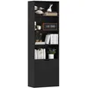 Image de Bibliothèque - HOMCOM - 4 compartiments - meuble de rangement livres - 59x29x180 cm - Noir