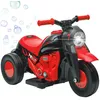 Image de Moto électrique enfants - AIYAPLAY - 3 roues fonction bulles effets lumineux et sonores - plastique et métal - 80x36x43 5cm - rouge