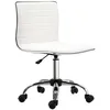 Image de Chaise de bureau - HOMCOM - à roulettes - pivotante - hauteur réglable - polyuréthane - 48 x 52 x 78-90 cm - blanc