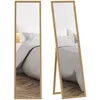 Image de Miroir sur pied - HOMCOM - rectangulaire - pour vestiaire salon salle de bain couloir - MDF - 40x47x147cm - naturel