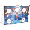 Image de Cage de handball enfant extérieure - HOMCOM - 5 zones cibles - pompe - ballon de handball gonflable - piquets de sol - blanc
