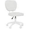Image de Chaise de bureau - Vinsetto - sans accoudoirs - hauteur réglable - pivotant 360° - polyuréthane - 46 x 59 x 82-92 cm - blanc