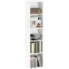 Image de Bibliothèque étagère de rangement - HOMCOM - 5 niveaux - étagères réglables - pour salon chambre bureau 30x24x1335cm - blanc