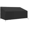 Image de Housse de canapé exterieur imperméable 3 places - Outsunny - 600D tissu oxford - 218 x 111 x 63/101 cm - noir
