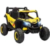 Image de Voiture électrique enfants UTV - AIYAPLAY - télécommande lumières LED musique port USB - PP et métal - 96 x 61 x 56 cm - jaune