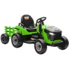 Image de Tracteur électrique enfants - AIYAPLAY - remorque amovible - télécommande 24G - PP et métal - 139x58x55cm - vert