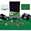Image de Mallette de poker - SPORTNOW - complet 500 jetons boîtier en ABS cartes à jouer dés dealer tapis clés