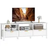 Image de Meuble TV - HOMCOM - 65 pouces - 3 tiroirs et 3 étagères ouvertes - panneau de particules et MDF - 152x395x50cm - blanc