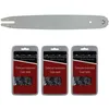 Image de GT MARKET - Guide 40 cm (16 pouces) + lot de 3 chaînes 55 maillons - Compatible tronçonneuses STIHL MS 181 et 211
