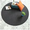 Image de Tapis rond intérieur / extérieur - Timika gris ardoise - Galon noir - Ø 120 cm