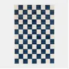 Image de Tapis extérieur et intérieur motif damier - Marius - Bleu - 160 x 230 cm