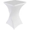 Image de Housse blanche de table haute pliante carrée