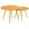 Image de Lot de 2 tables basses de jardin en acier jaune Palavas Oviala