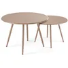 Image de Lot de 2 tables basses de jardin en acier taupe Palavas Oviala