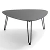 Image de Table basse de jardin triangulaire en aluminium noir - Oviala