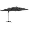 Image de Parasol déporté inclinable et rotatif 4x3m aluminium gris anthracite - Oviala